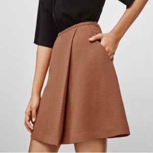 Aritzia Wilfred A-line Camel Skirt